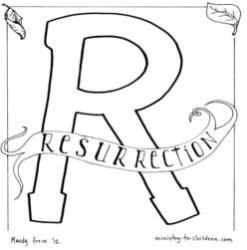 Coloring Page-R-Resurrectiont